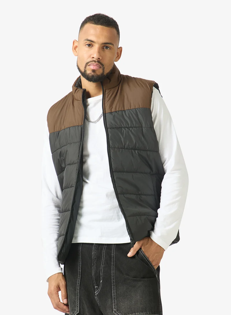 Seventy Five Sleeveless Zip Through Puffer Jacket