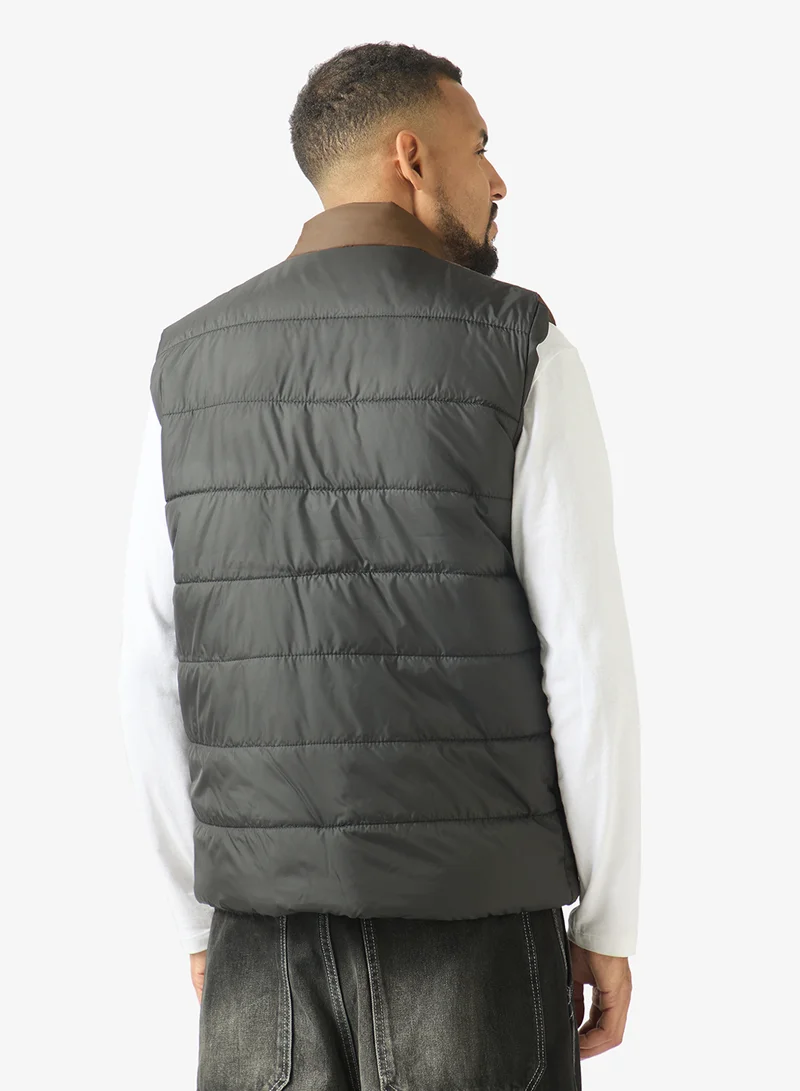 Seventy Five Sleeveless Zip Through Puffer Jacket