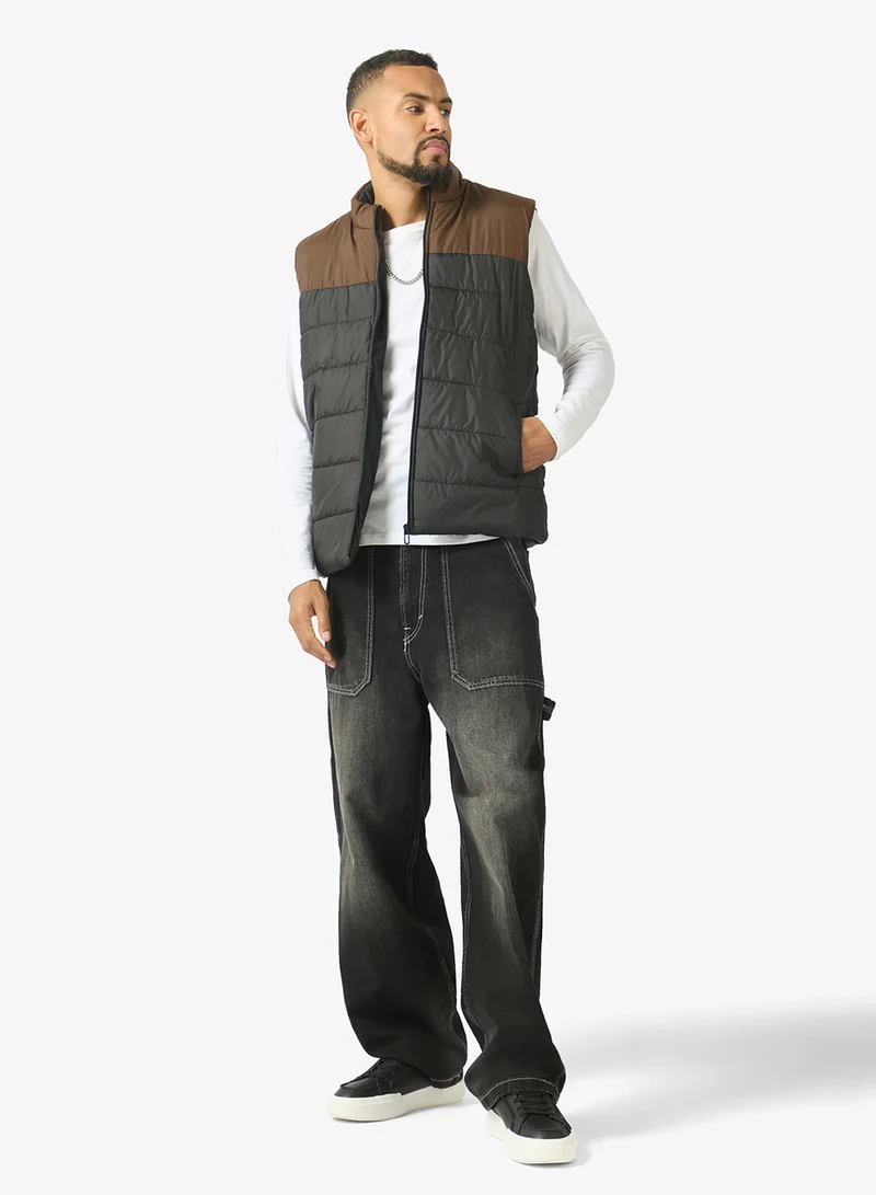 Seventy Five  Sleeveless Zip Through Puffer Jacket for Men | Best Price UAE