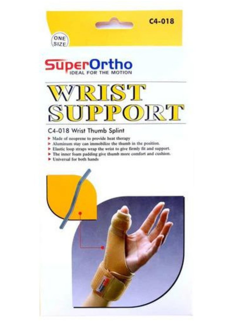SuperOrtho Super Ortho Wrist With Thumb Splint O4-001L - S 