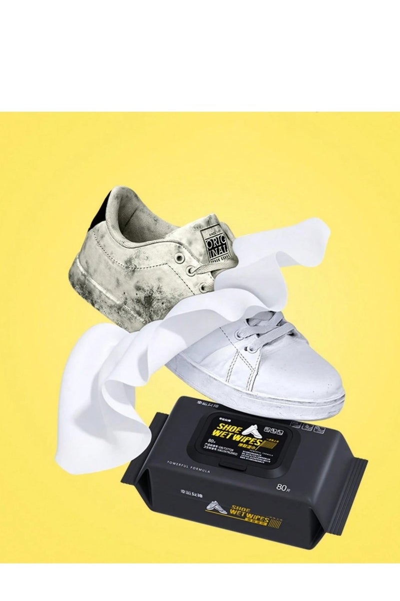 SHOESHINE "Shoe Cleaning Wipes – 80 Pieces/Box – Removes Dirt Without Water for Sneakers & White Shoes" - Image 3