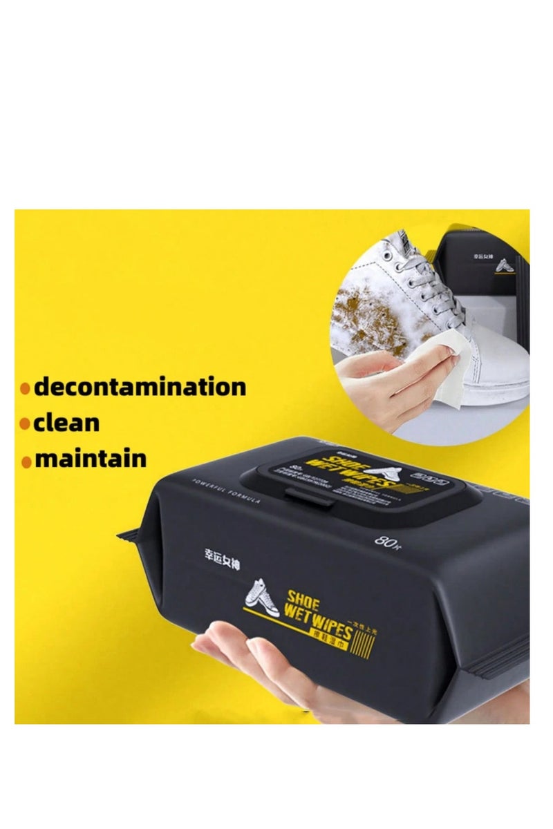 SHOESHINE "Shoe Cleaning Wipes – 80 Pieces/Box – Removes Dirt Without Water for Sneakers & White Shoes" - Image 4