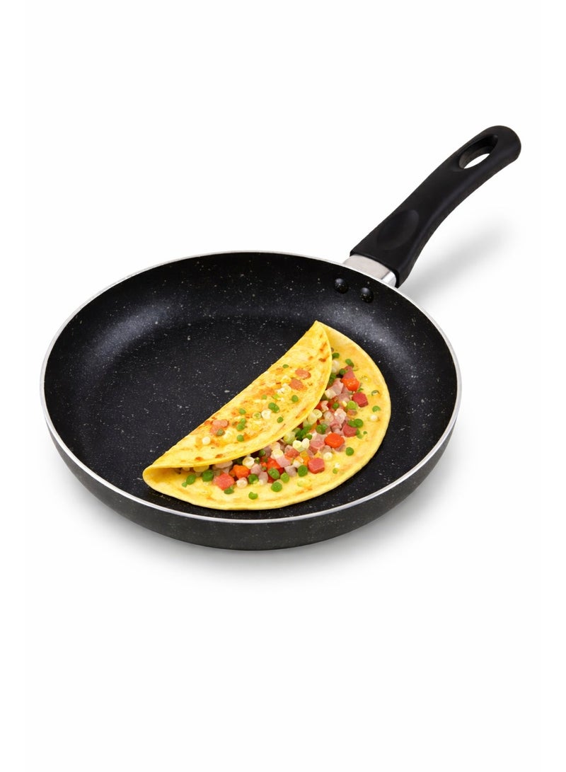 DELICI Non Stick Fry Pan 22CM - Superior Aluminium Body Fry Pan With Heat Proof Bakelite Handle, Eco-Friendly, Dishwasher Safe, Multiple Cooktop Compatible - AFP22GE - Image 1