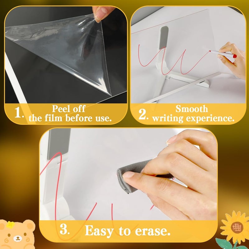 LED Dry Erase Board 30x20cm Scratch-proof Transparent Acrylic - Reusable Angle-adjustable Glow Memo Board for Home Office School Kids Adults - Image 5
