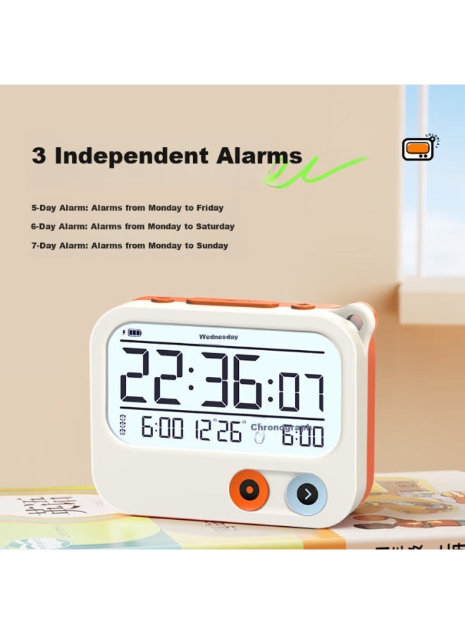 Timess Alarm Clock, Smart Student Dormitory Wake-up Device, 2025 New Model, Powerful Vibrating Alarm, Multifunctional Reminder Timer, Electronic Alarm Clock, Back-to And New Year Gift - Image 3