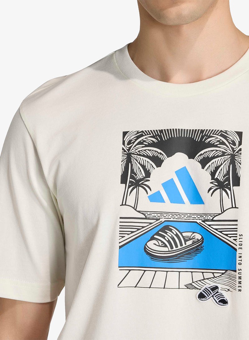 Adidas Summer Slides Relax Graphic T-Shirt - Image 3