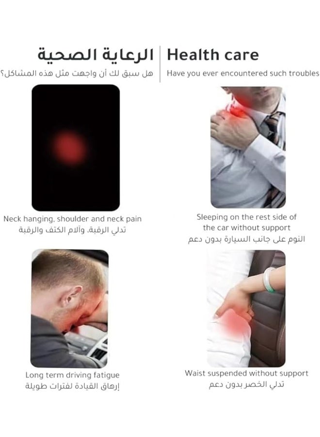 Lumbar and neck support cushion for seat and office, with an ergonomic design to improve posture and relieve pressure during long periods of sitting. - Image 2