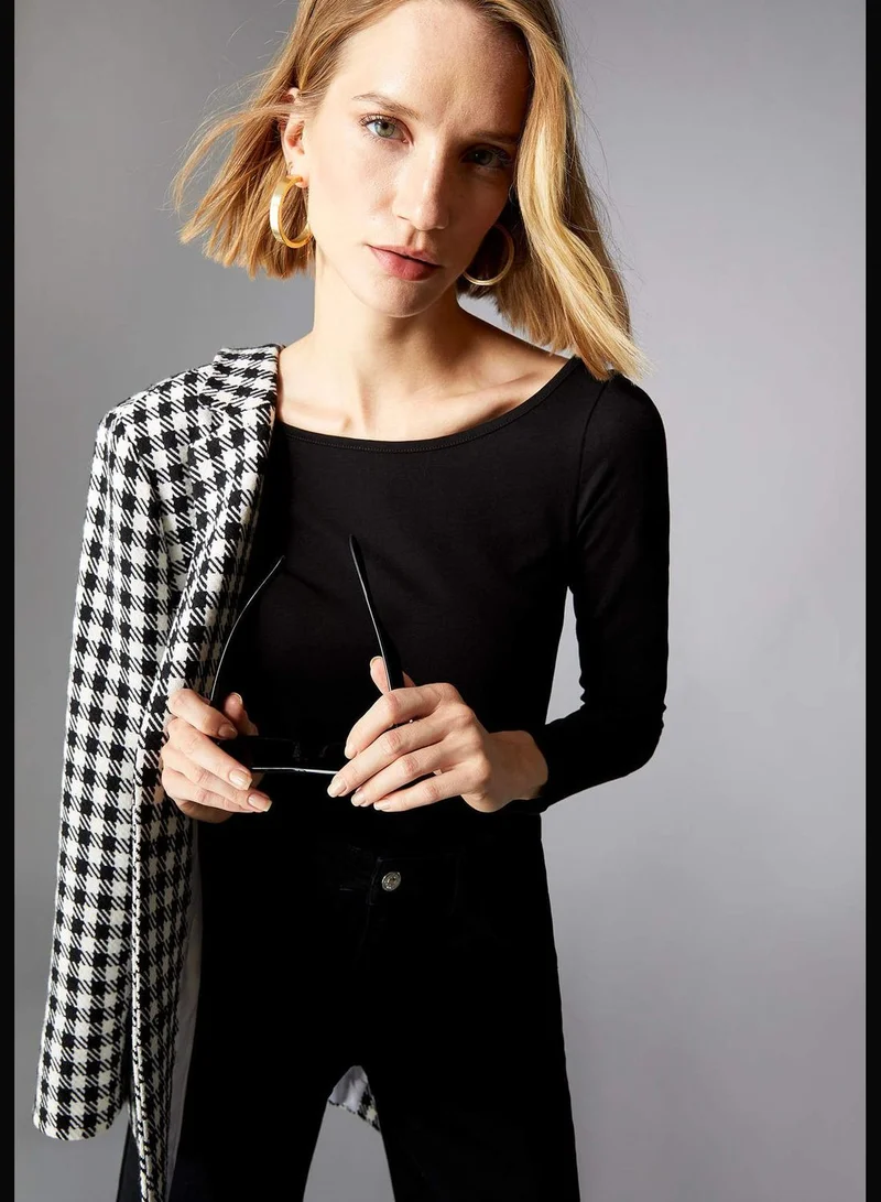 DeFacto Wide Crew Neck Long Sleeve Basic T-Shirt