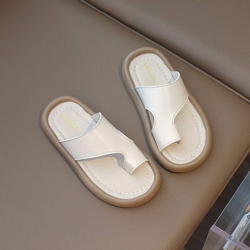 حذاء الأطفال 2026 أطفال فتيات 'أزياء الانزلاق على Sandals مع مستدير إصبع القدم للخارج ارتداء أنيقة الأطفال Sandals - Image 2