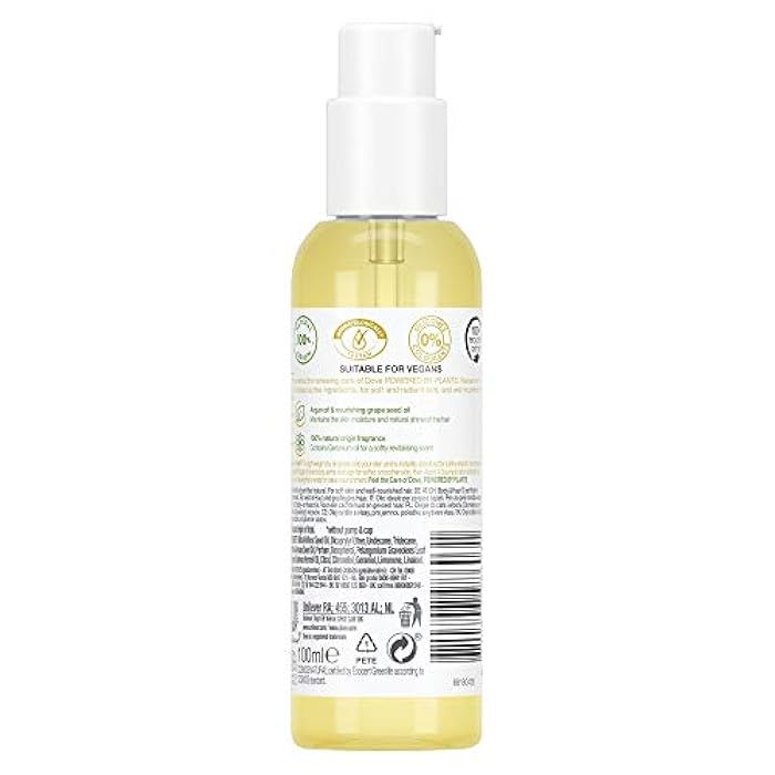 Dove Powered by Plants Body & Hair Oil Geranium mit pflanzenbasierten Wirkstoffen für weiche Haut und gepflegtes Haar, 100 ml - Image 3
