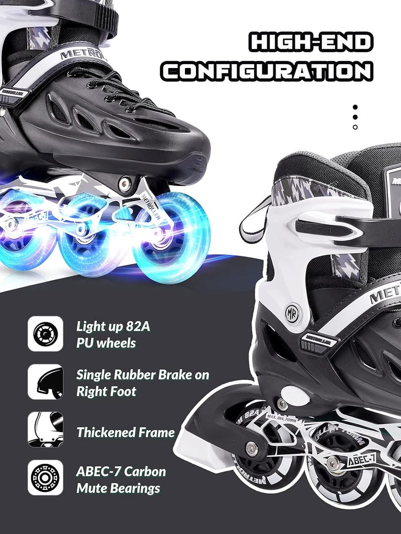 METROLLER Adjustable Inline Skates with Light Up Wheels for Kids and Adults - Image 5
