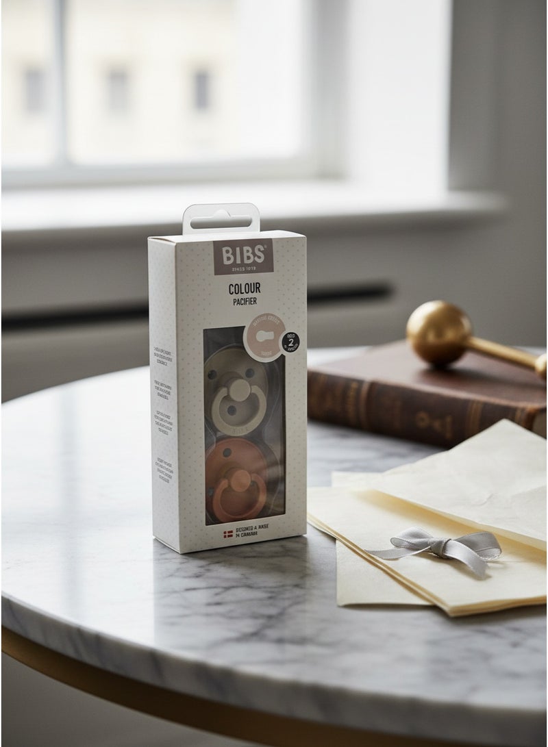 BIBS Pacifier Natural Rubber Round Nipple  6M+ - Image 1