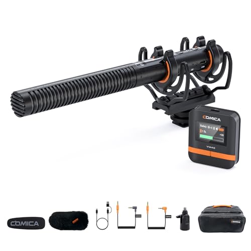 COMICA VM40 Shotgun Microphone – 48kHz/32-bit Float Recording, Wired & Wireless Modes, 32GB Onboard Storage – Compatible with Canon, Nikon, Sony Cameras & Camcorders for YouTube, Interviews & Filming - Image 1