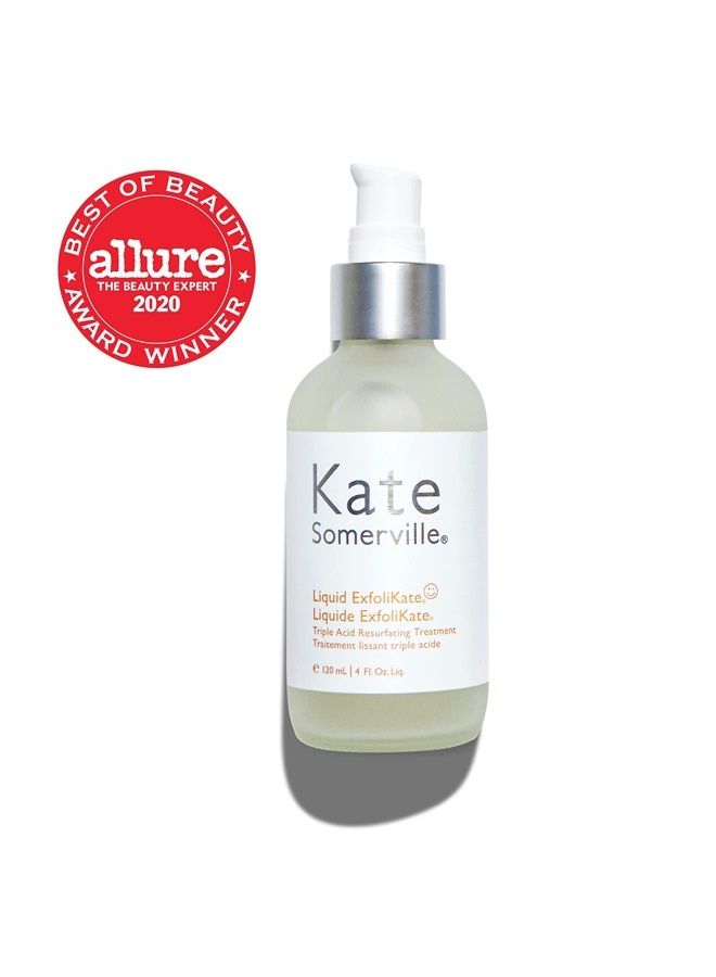 Kate Somerville Liquid ExfoliKate – Triple Acid Resurfacing Treatment – Clinically Formulated AHA Overnight Facial Exfoliator Smooths Skin and Minimizes Pores, 4 Fl Oz - Image 2