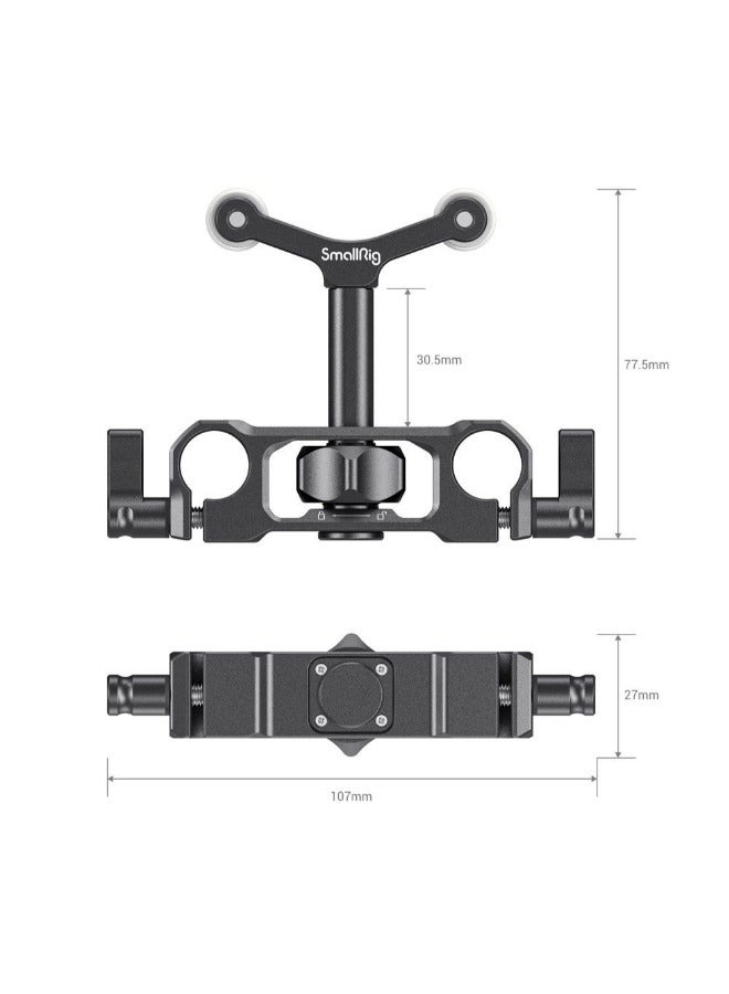SmallRig Universal 15mm LWS Rod Mount Lens Support 2727 - Image 2