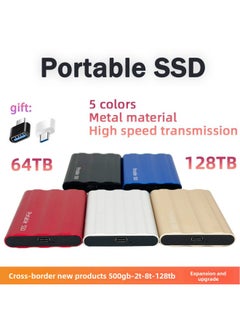 Generic Dedicated SSD Mobile SSD High-speed Transmission USB3.1 Expansion Upgrade 500G-128TB-Capacity:500GB (high Speed)-Interface:Blue  - Image 1