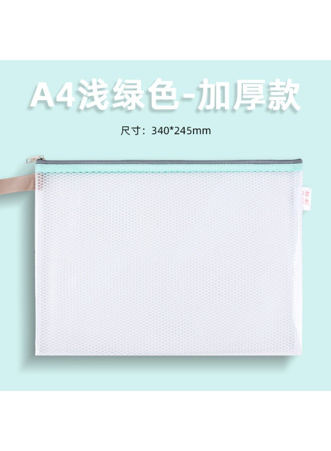 HELPS Transparent Eva Zipper Bag A4 Student Waterproof Homework Tutoring Bag Test Paper Storage Thickeneded Satchel Document Bag - Image 1
