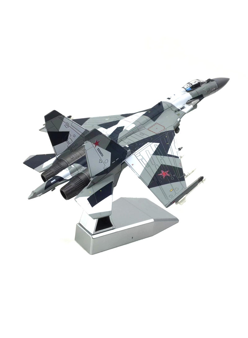 general 1/100 Russian Su-35 Super Side Multipurpose SU-35 Fighter Aircraft Simulation Alloy Aircraft Model Finished Product Suitable for Gifts to Military Fans and Aircraft Model Collectors - Image 2
