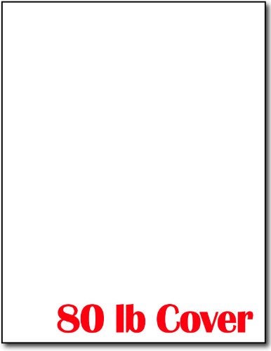 Desktop Publishing Supplies Heavyweight White Cardstock 8.5" x 11" - Thick Paper for Printing - Inkjet/Laser 80lb Cardstock (50 Sheets) - Image 1