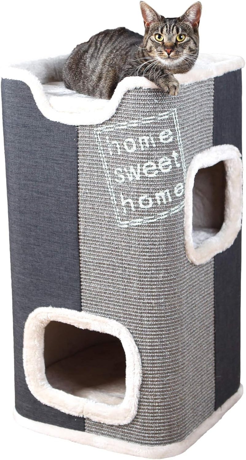 Trixie Jorge 2-Story Cat Condo, Two Openings, Sisal Scratching Surfaces, Removable Cushion - Image 2