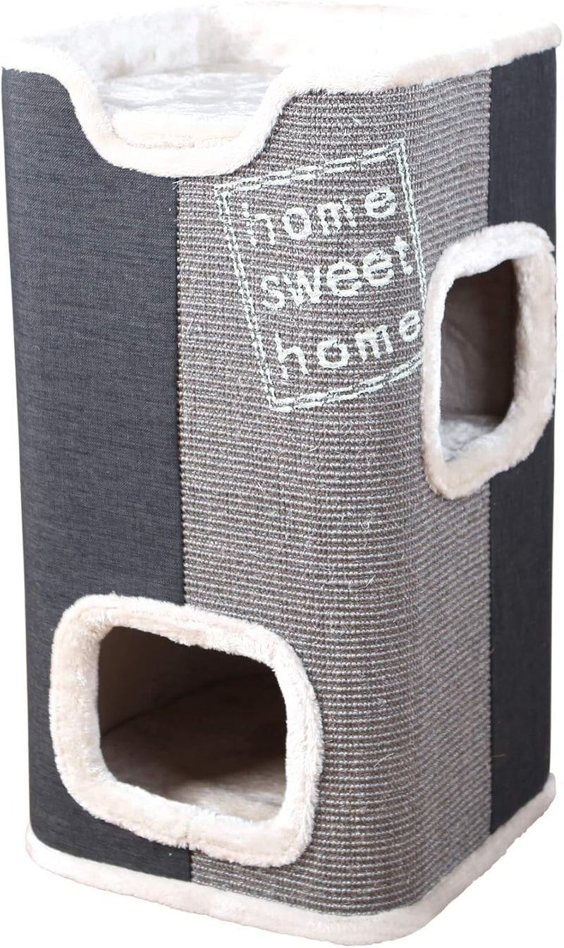 Trixie Jorge 2-Story Cat Condo, Two Openings, Sisal Scratching Surfaces, Removable Cushion - Image 1