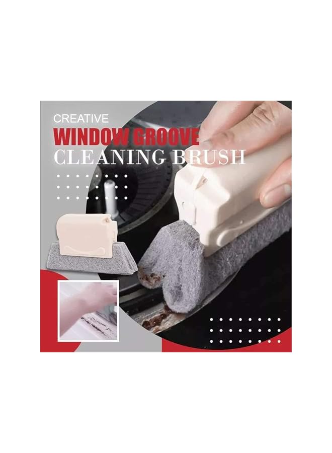 PROMASS NOG Window Groove Frame Cleaning Brush Door Track Cleaning Brushes Dust Cleaner Tool for All Corners Edges and Gaps (Yellow) - 1 Pc - Image 3