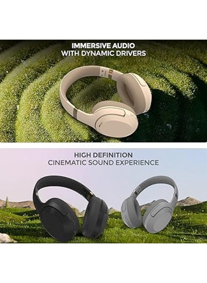 Faster S6 Over-Ear Wireless Headphones- 5.3 Bluetooth Headphones Deep Bass Active Noise Reduction- Bluetooth Earphones Foldable for Phone PC Gaming 30 Hour Playtime 3.5mm Aux Gaming Headset - Image 4