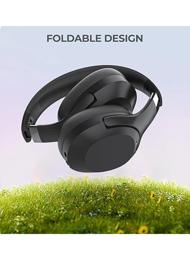 Faster S6 Over-Ear Wireless Headphones- 5.3 Bluetooth Headphones Deep Bass Active Noise Reduction- Bluetooth Earphones Foldable for Phone PC Gaming 30 Hour Playtime 3.5mm Aux Gaming Headset - Image 3