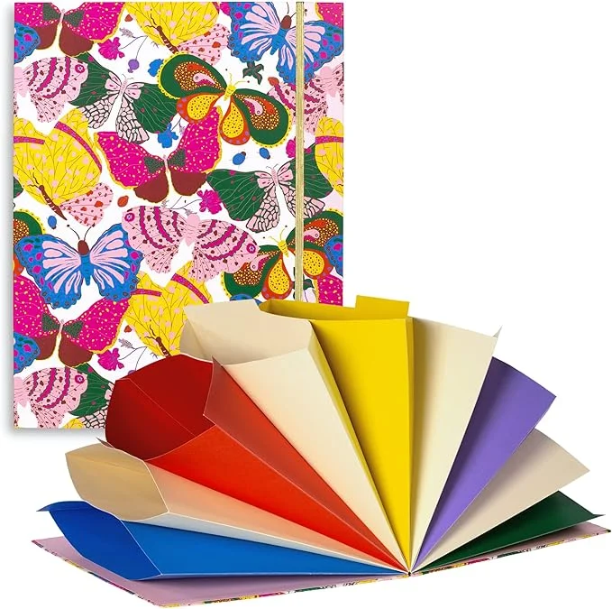 ban.do Get It Together File Folder, Berry Butterfly White