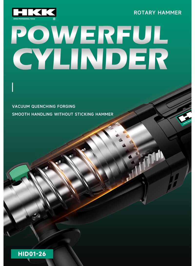 ح ك ك مثقاب مطرقي دوّار قوي 800 واط – أداة كهربائية سلكية بثلاثة أوضاع للحفر في الخرسانة والطوب والمعادن | مطرقة احترافية لأعمال البناء والمنزل - Image 5