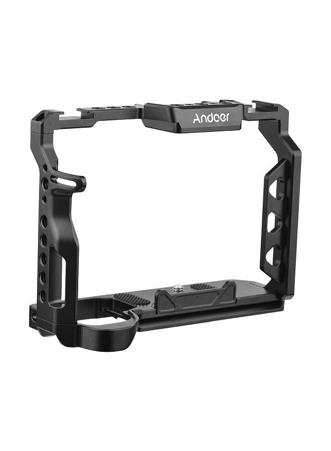 ANDOER Andoer Aluminum Alloy Camera Cage with 1/4 Inch Screws Holes Cold Shoe Mounts Replacement for Sony A7 IV  - Image 1