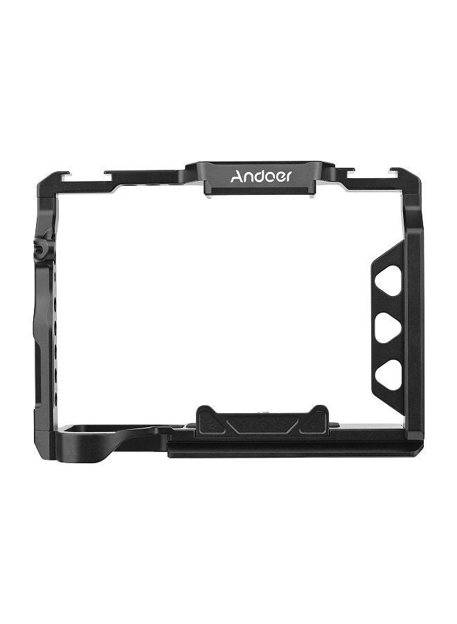 ANDOER Andoer Aluminum Alloy Camera Cage with 1/4 Inch Screws Holes Cold Shoe Mounts Replacement for Sony A7 IV  - Image 2