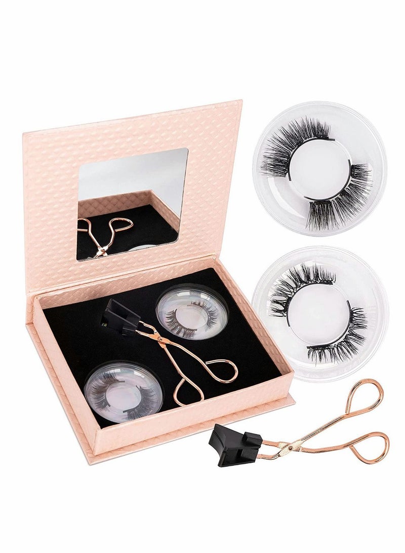 نيبمينينت Dual Magnetic Eyelashes Kit, Glue-free Eyelash Clip Without Eyeliner Needed Light Weight & Easy to Wear, 3D Reusable (2 Pairs) - Image 1