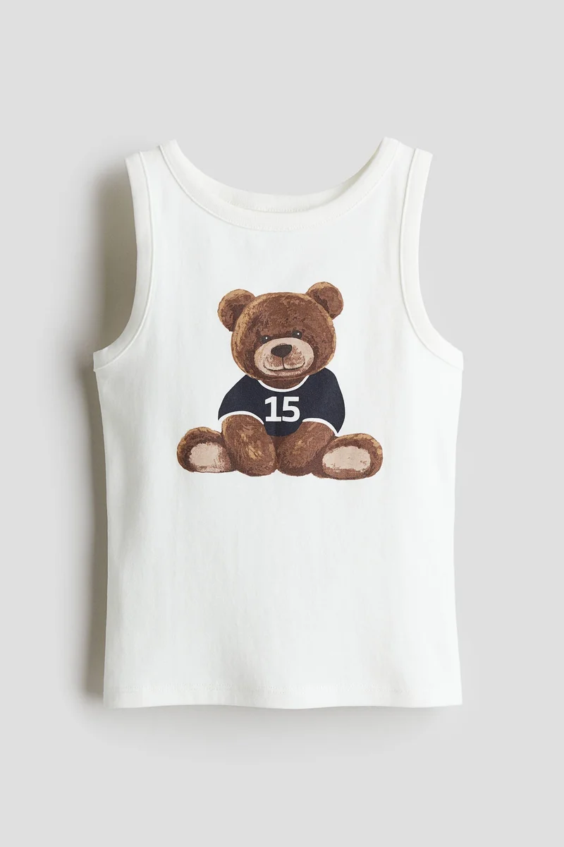 اتش اند ام بلوزة فيست قطنية بطبعة