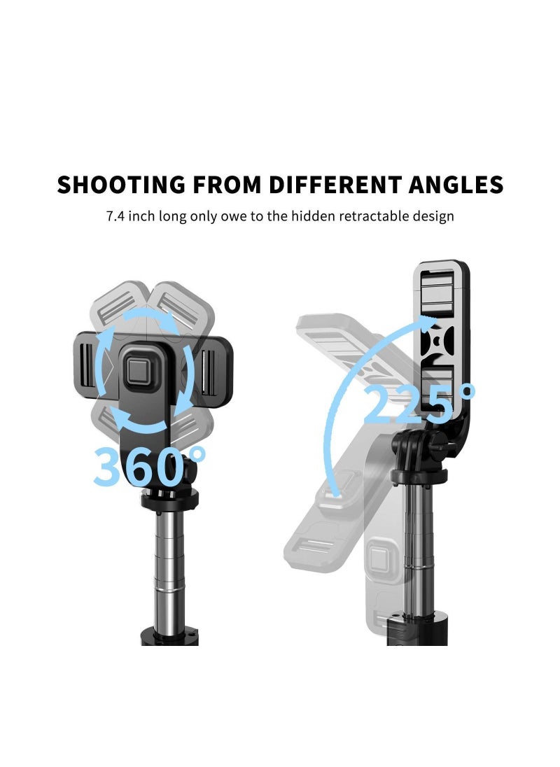 Y&D - Selfie Stick Handheld Tripod with Detachable Wireless Remote and Mini Stand Fit for iPhone XR/iPhone 12/12 Pro/iPhone 11/Galaxy Note 10/S20 /S10/Google/Huawei, More - Image 1