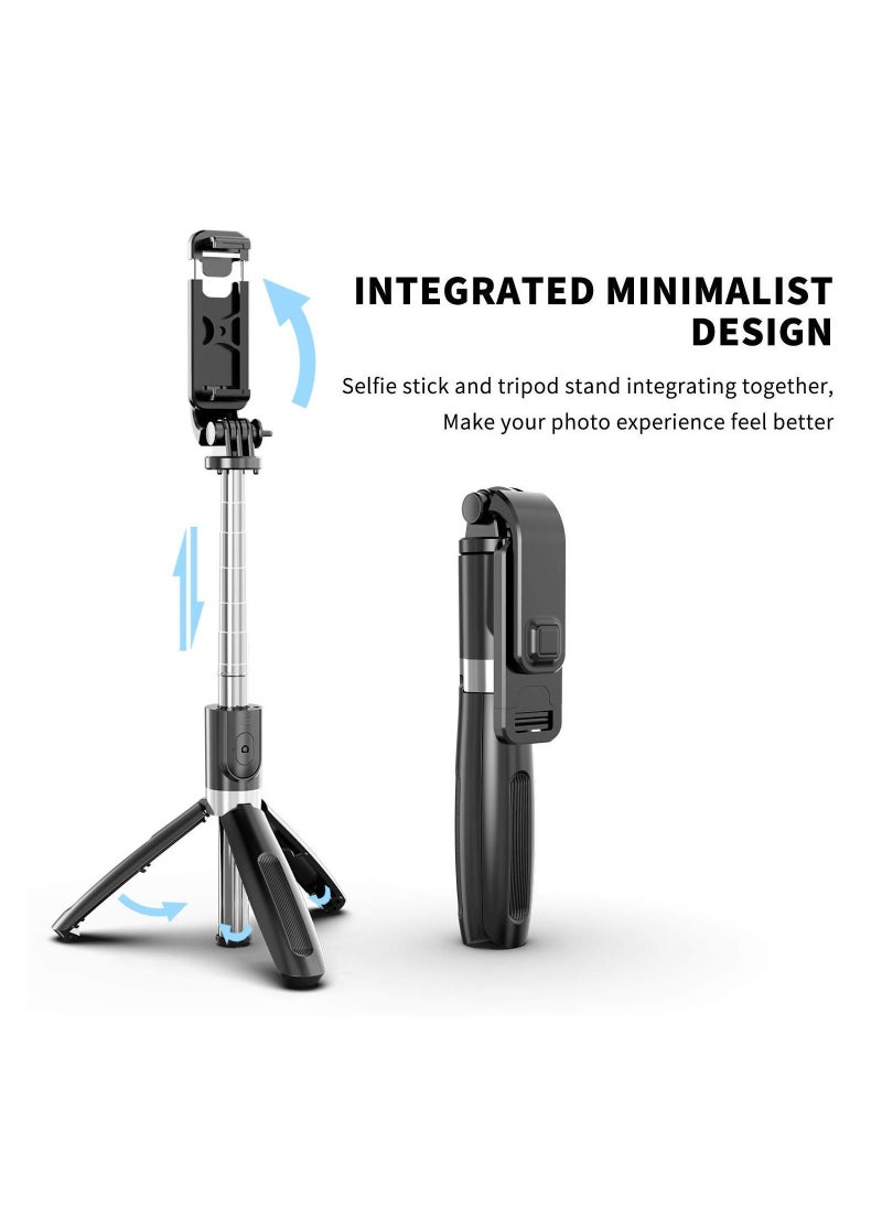 Y&D - Selfie Stick Handheld Tripod with Detachable Wireless Remote and Mini Stand Fit for iPhone XR/iPhone 12/12 Pro/iPhone 11/Galaxy Note 10/S20 /S10/Google/Huawei, More - Image 1