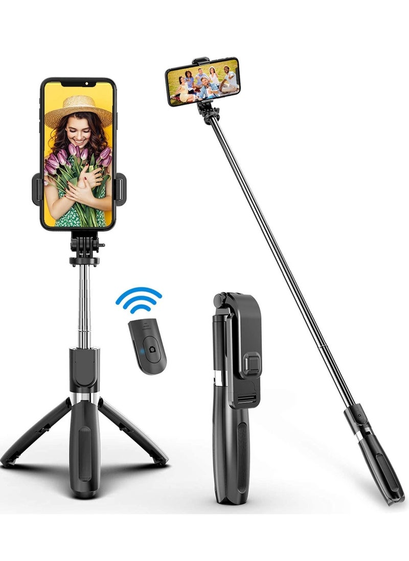 Y&D - Selfie Stick Handheld Tripod with Detachable Wireless Remote and Mini Stand Fit for iPhone XR/iPhone 12/12 Pro/iPhone 11/Galaxy Note 10/S20 /S10/Google/Huawei, More - Image 1