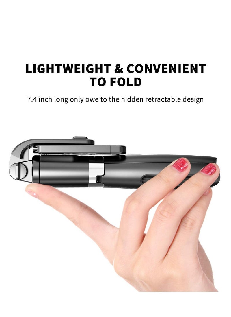 Y&D - Selfie Stick Handheld Tripod with Detachable Wireless Remote and Mini Stand Fit for iPhone XR/iPhone 12/12 Pro/iPhone 11/Galaxy Note 10/S20 /S10/Google/Huawei, More - Image 1