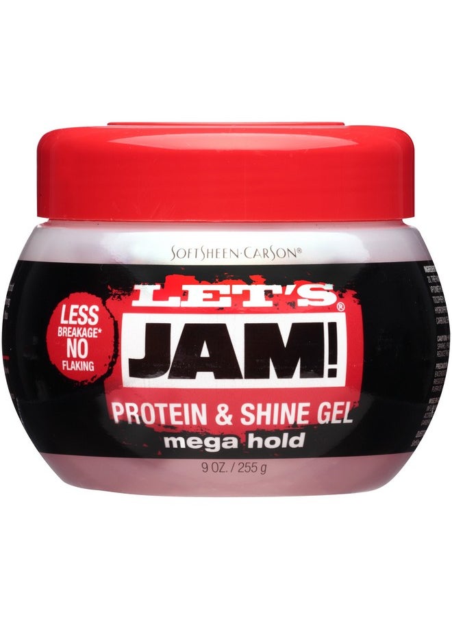 SoftSheen-Carson - Let'S Jam! Shining And Conditioning Gel Hair Gel Shining And Conditioning Gel Mega Hold For All Hair Types With Protein And Vitamin E No Parabens No Mineral Oil 9 Oz - Image 1