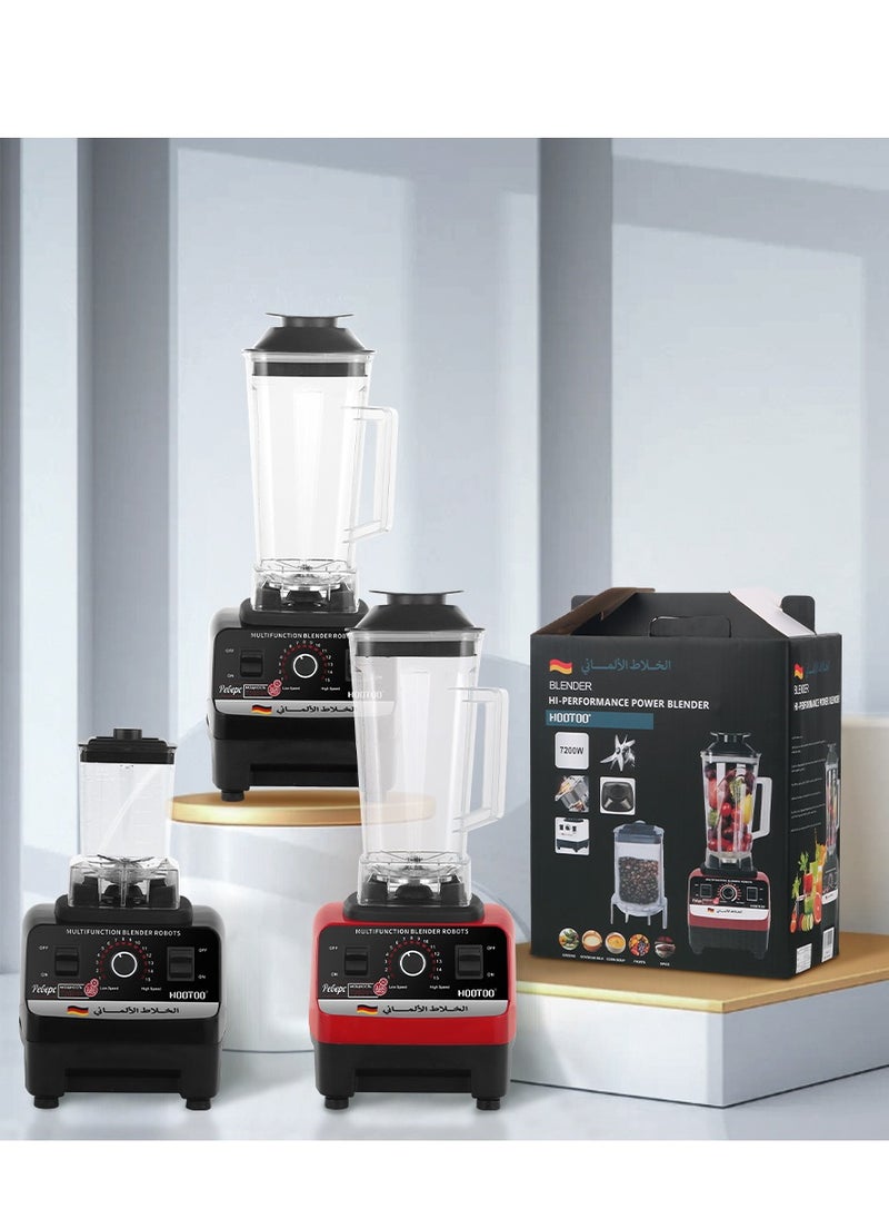 HooToo - A powerful and versatile German technology blender.mixer with a capacity of 2 liters, blender machine with a power of 7200 watts, juicer machine sharp and powerful blades that grind even glass.from HOOTOO. - Image 1