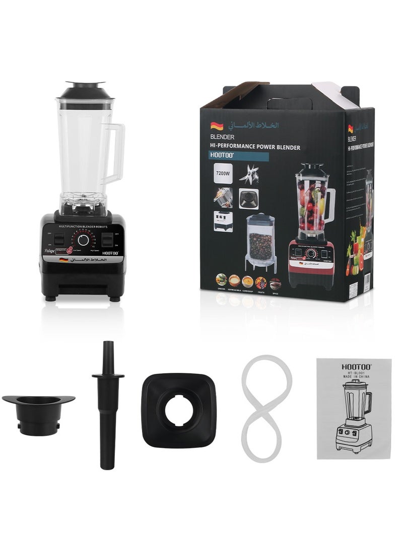 HooToo - A powerful and versatile German technology blender.mixer with a capacity of 2 liters, blender machine with a power of 7200 watts, juicer machine sharp and powerful blades that grind even glass.from HOOTOO. - Image 1