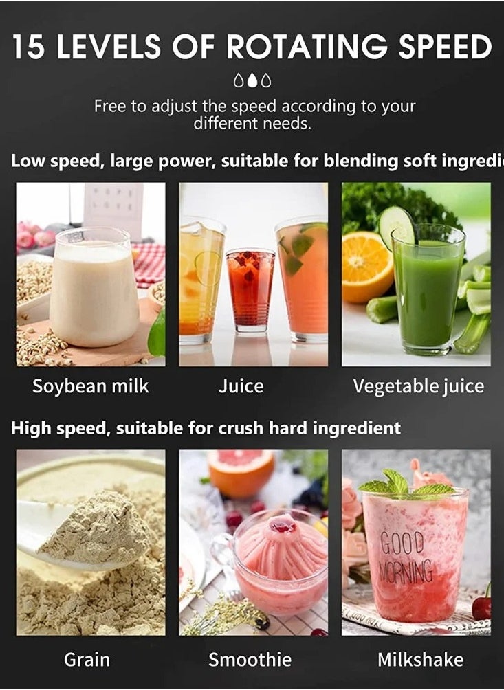 HooToo - A powerful and versatile German technology blender.mixer with a capacity of 2 liters, blender machine with a power of 7200 watts, juicer machine sharp and powerful blades that grind even glass.from HOOTOO. - Image 1