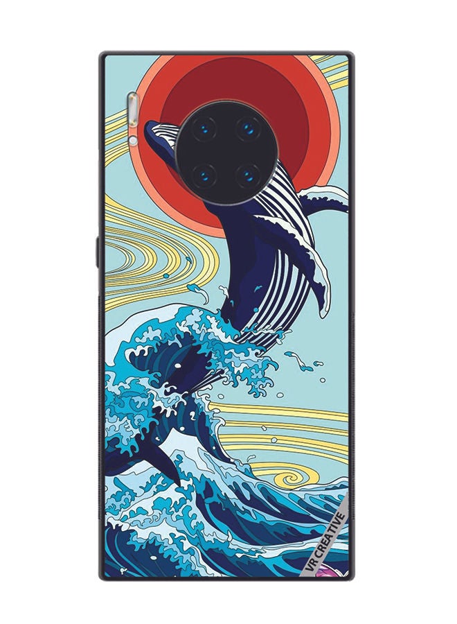VR CREATIVE Protective Case Cover For Huawei Mate 30 Pro Dolphin Design Multicolour - Image 1
