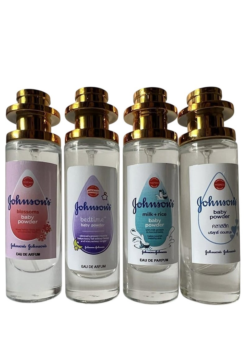 Johnson's Baby Perfume Classic And Blossoms And Bedtime And Milk Rice 35 ML 4 Pcs - Image 2