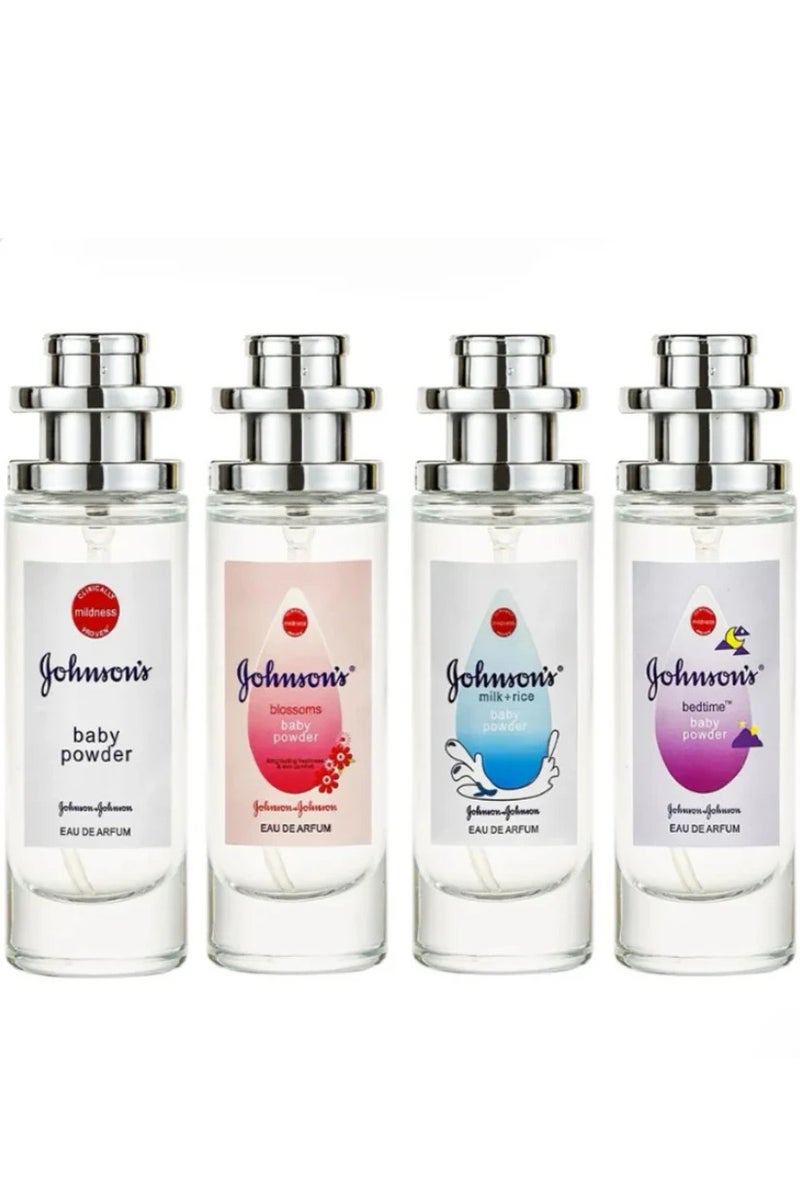 Johnson's Baby Perfume Classic And Blossoms And Bedtime And Milk Rice 35 ML 4 Pcs - Image 3