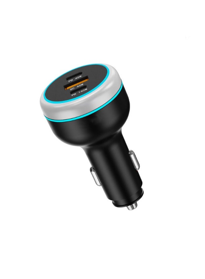 MHR Fast Car Charger USB Type-C & Lightning, Dual Port Quick Charging for iPhone, Android, Tablets, Compact In-Car Charger for All Vehicles - Image 1