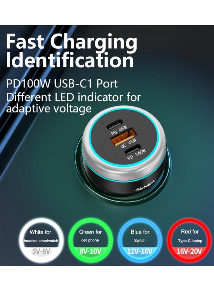 MHR Fast Car Charger USB Type-C & Lightning, Dual Port Quick Charging for iPhone, Android, Tablets, Compact In-Car Charger for All Vehicles - Image 4
