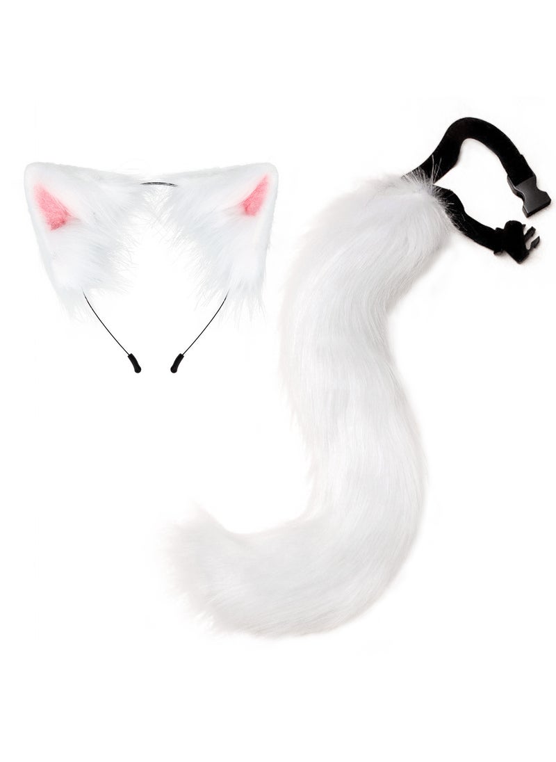 AUTOYSUR - Cosplay Costumes Faux Fur Fox Ears and Tail Set Fancy Party Furry Cosplay Costume Accessories Funny Gifts - Image 1