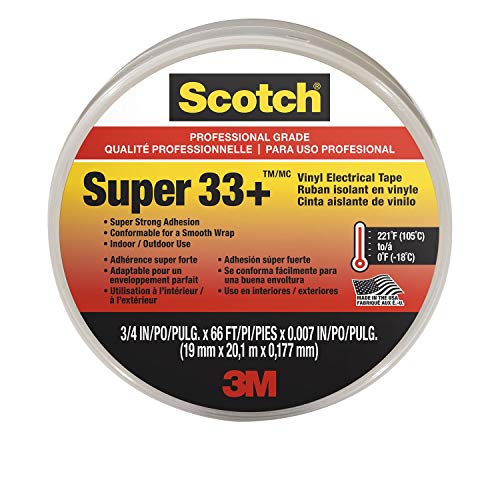3M Scotch Super 33+ Vinyl Electrical Tape, .75-In x 66-Ft, Pack of 10 - Image 1
