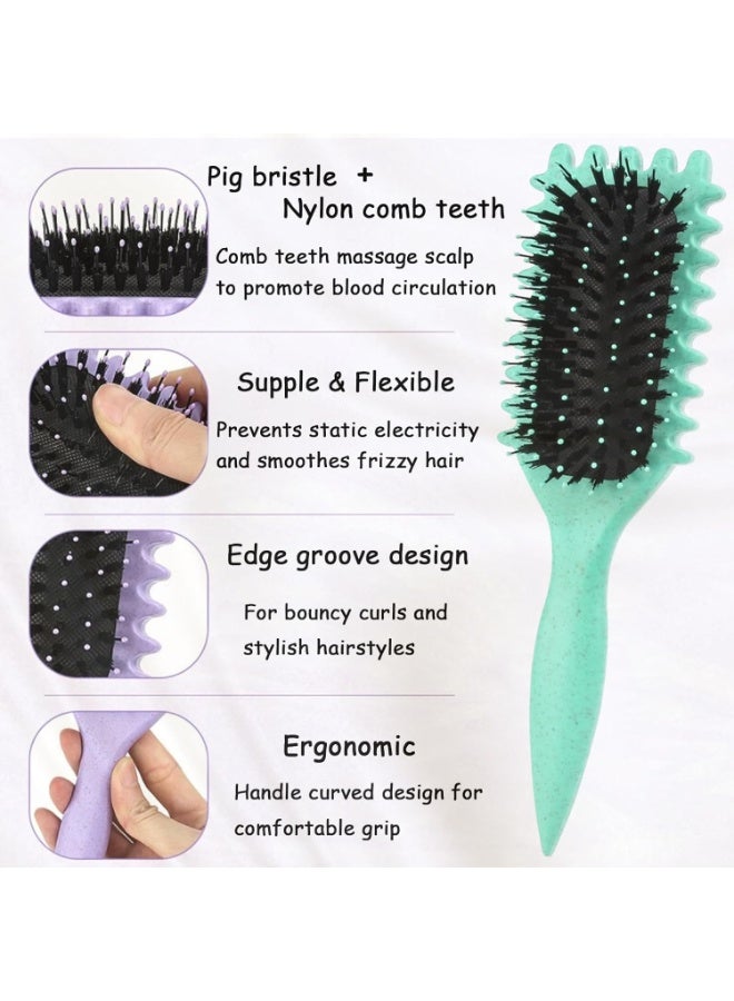 Curly Hair Brush – Detangling & Curl Shaping Tool for Defined Waves and Coils, Comfortable Glide on Wet or Dry Hair, Suitable for Women and Men - Image 3